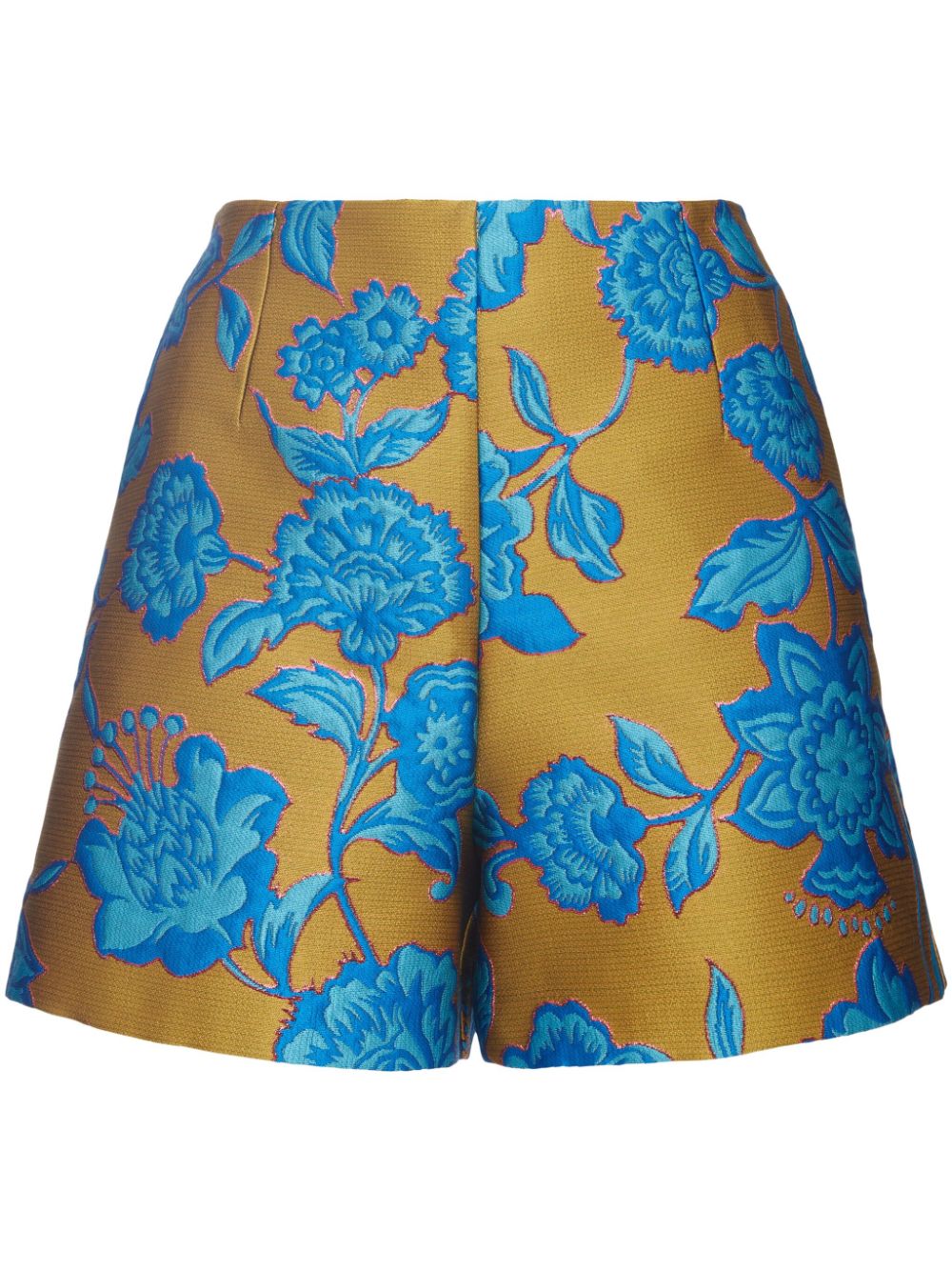 La DoubleJ Margarita floral-jacquard shorts - Yellow von La DoubleJ