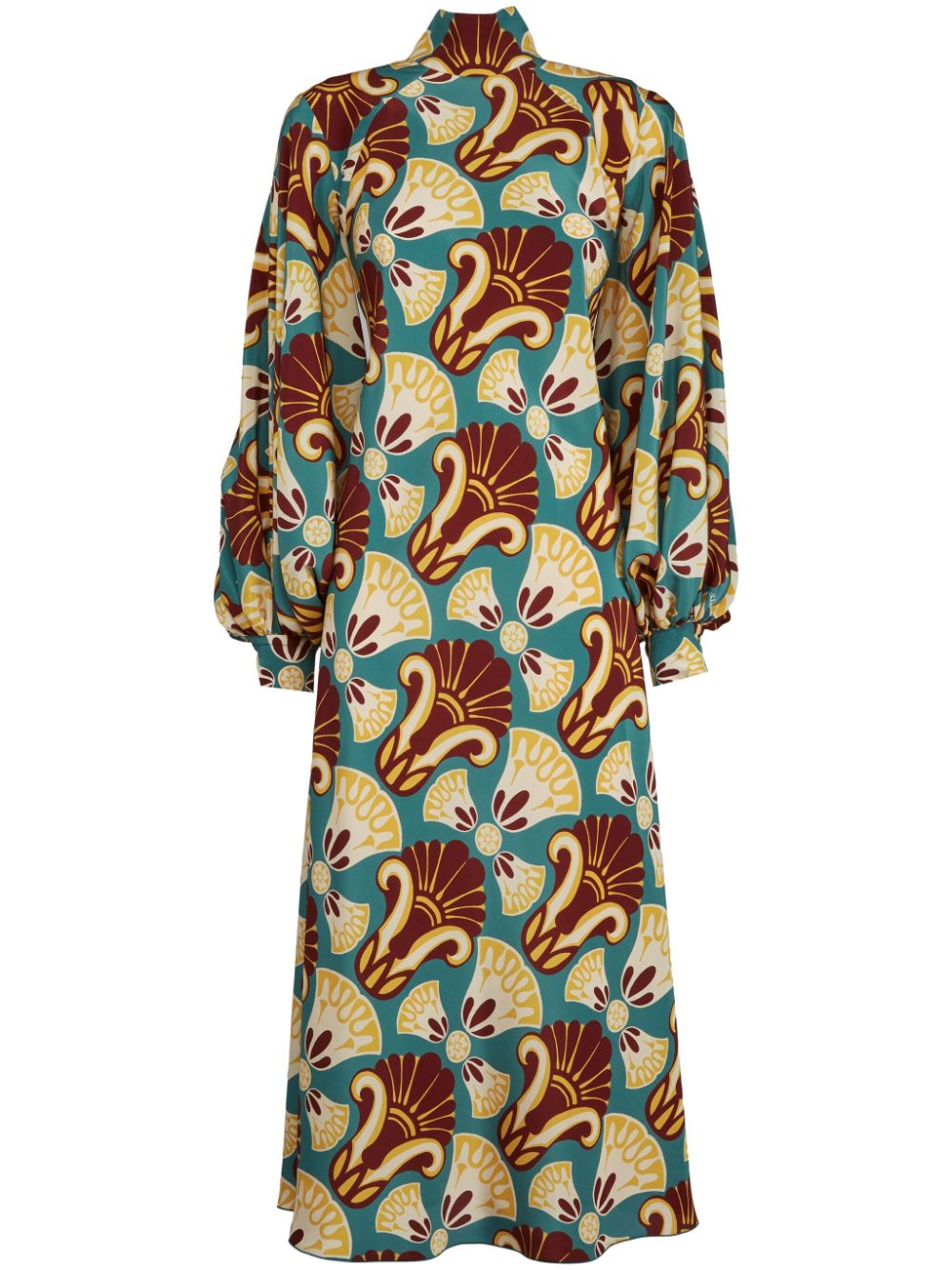 La DoubleJ Medici graphic-print silk dress - Brown von La DoubleJ