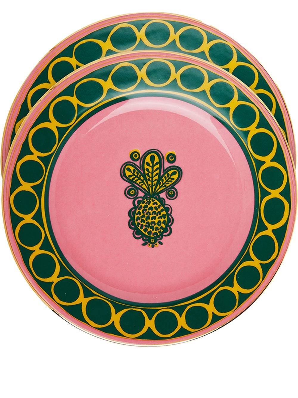 La DoubleJ Pineapple Rosa dessert plates (set of 2) - Pink von La DoubleJ