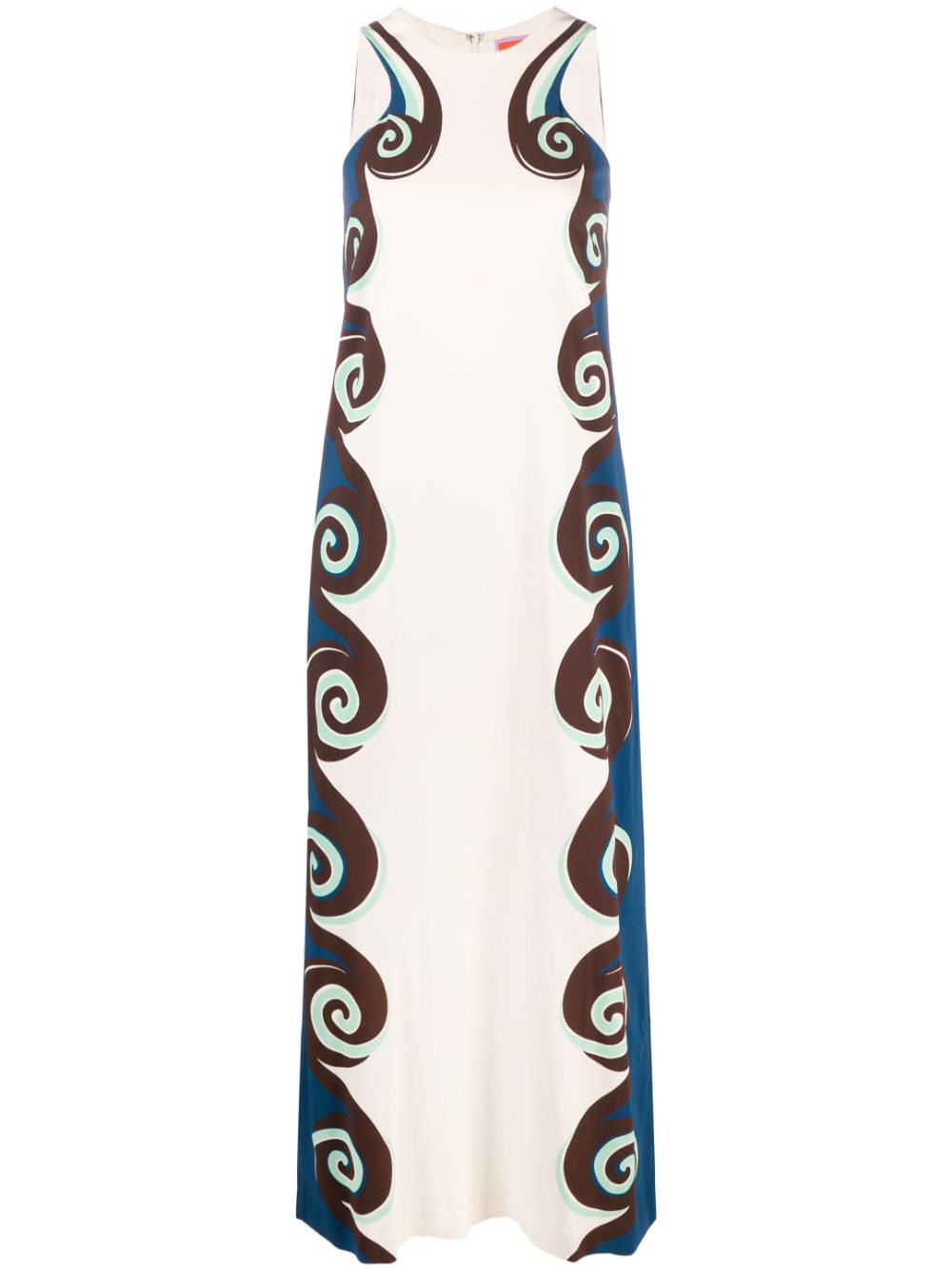 La DoubleJ Racer Stucco-print dress - Blue von La DoubleJ