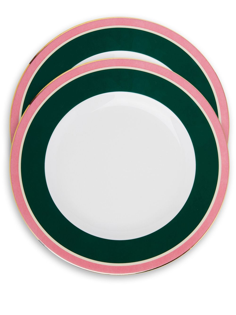 La DoubleJ Rainbow dinner plates (set of two) - Green von La DoubleJ