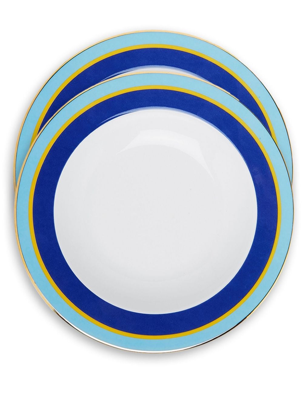 La DoubleJ Rainbow soup plates (set of two) - Blue von La DoubleJ