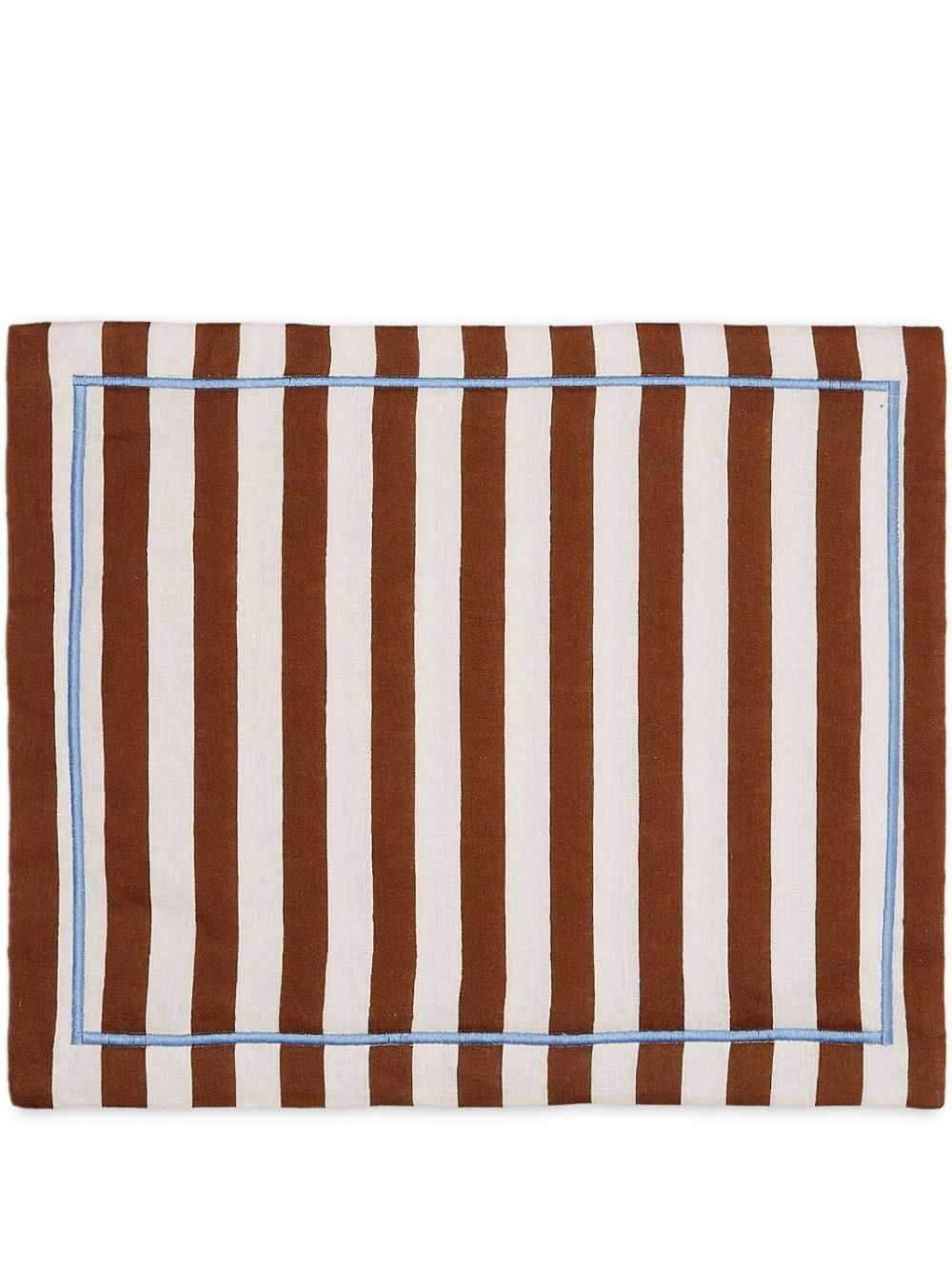 La DoubleJ Rivira Cioccolato linen placemats (set of two) - Brown von La DoubleJ