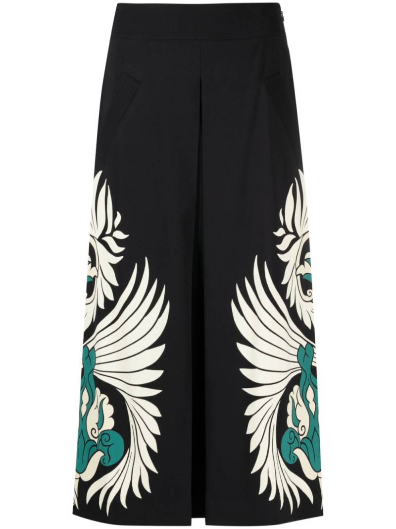 La DoubleJ Santa Monica graphic-print midi skirt - Black von La DoubleJ