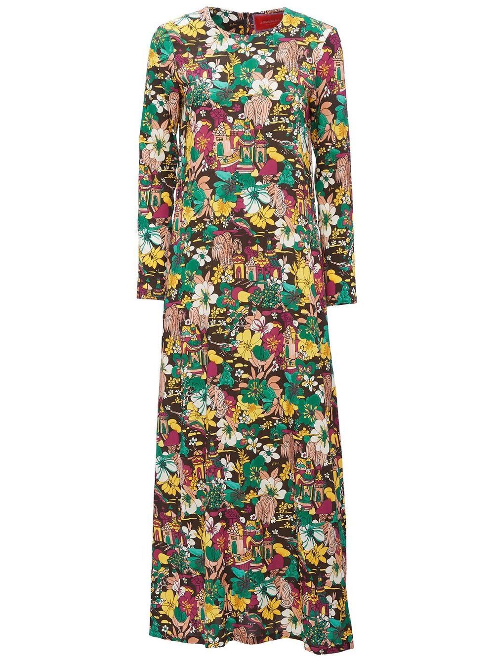 La DoubleJ Swing floral-print dress - Brown von La DoubleJ