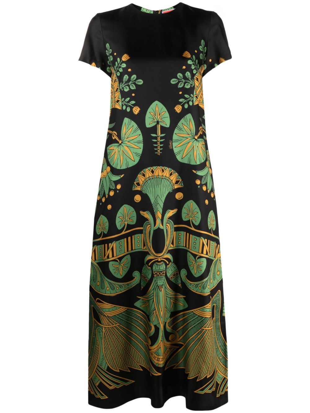 La DoubleJ Swing graphic-print silk dress - Black von La DoubleJ