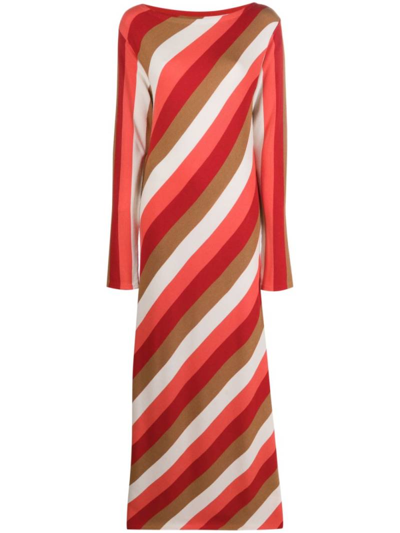 La DoubleJ Swing striped knit maxi dress - Red von La DoubleJ
