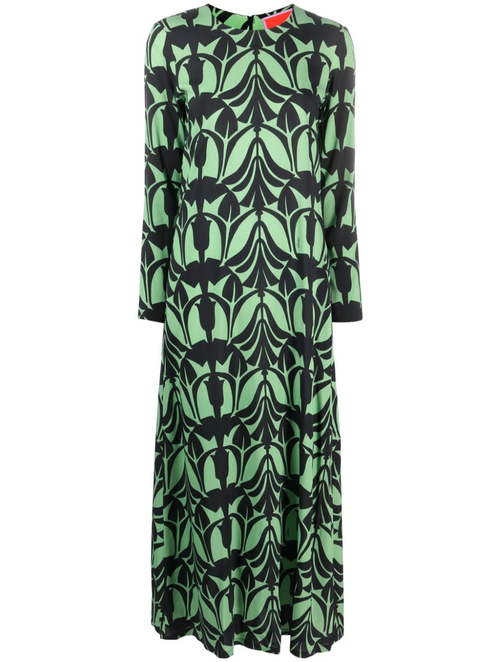 La DoubleJ abstract-pattern swing maxi dress - Green von La DoubleJ