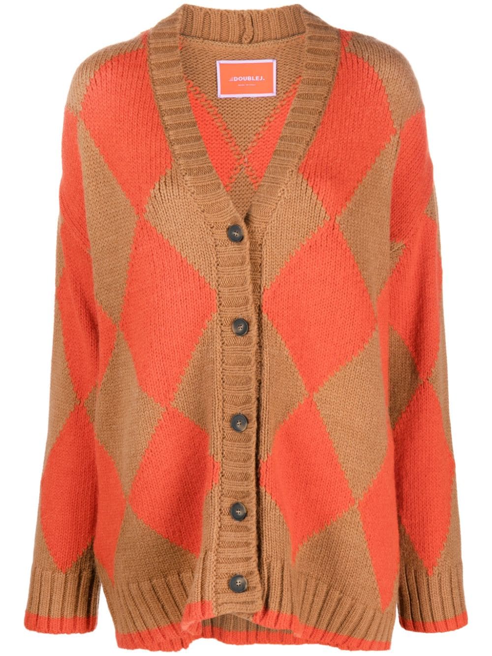 La DoubleJ argyle-intarsia alpaca-blend cardigan - Brown von La DoubleJ