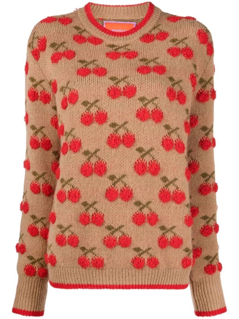 La DoubleJ cherry intarsia-knit jumper - Neutrals von La DoubleJ