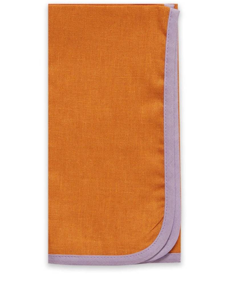 La DoubleJ contrast-trim linen napkins (set of 2) - Orange von La DoubleJ