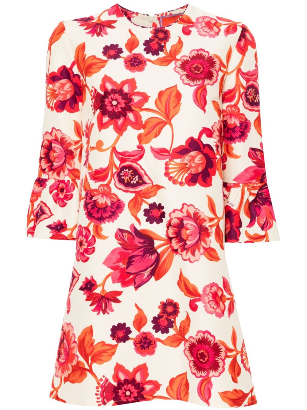 La DoubleJ floral-print cady mini dress - Neutrals von La DoubleJ
