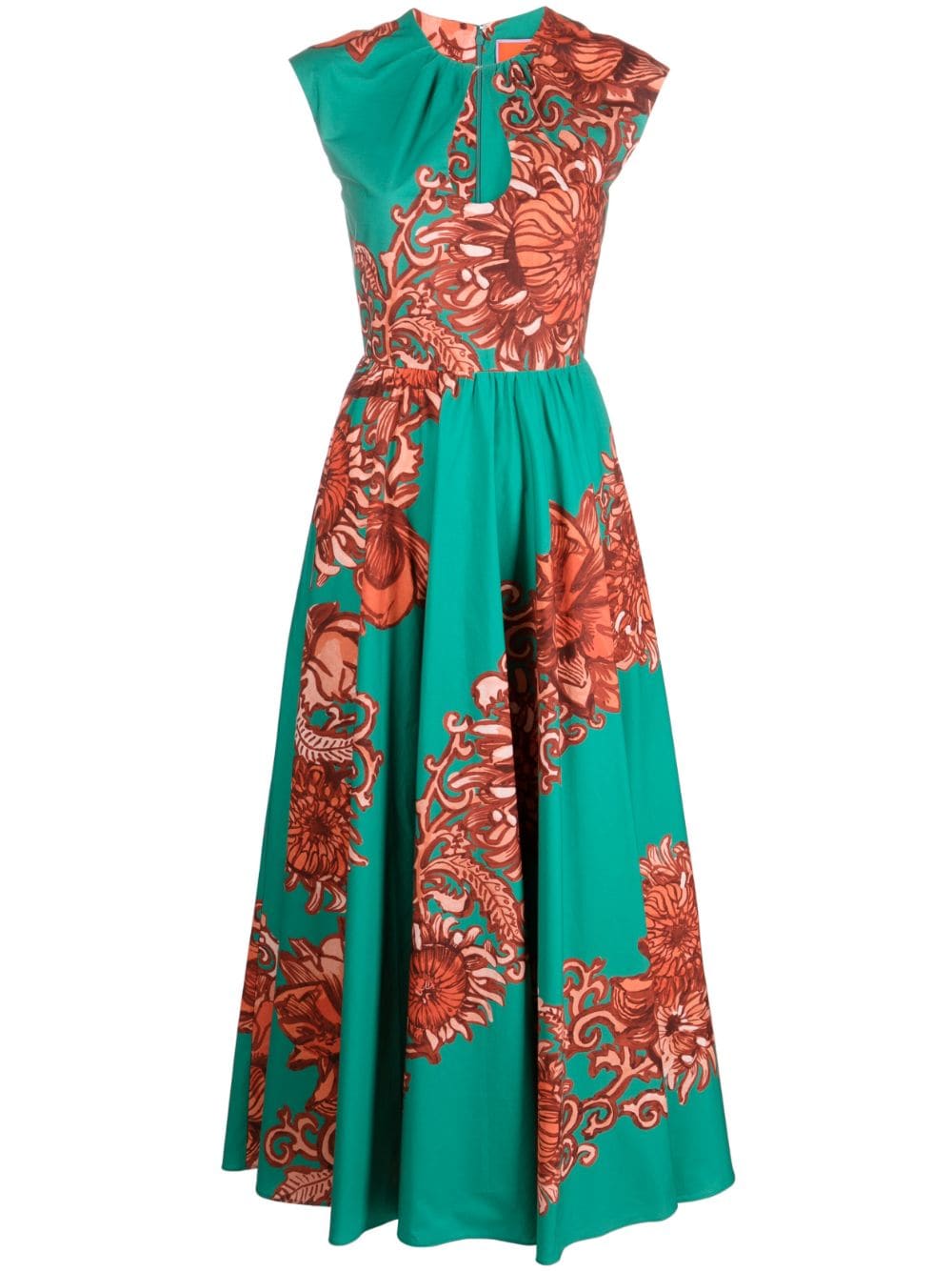 La DoubleJ floral-print cut-out dress - Green von La DoubleJ