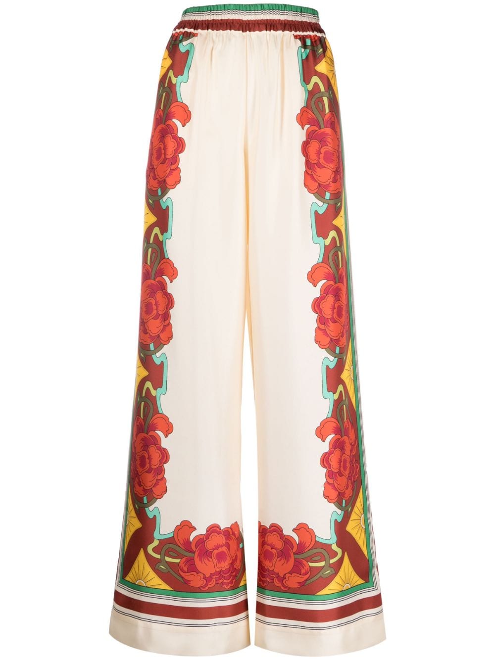 La DoubleJ floral-print palazzo trousers - Neutrals von La DoubleJ