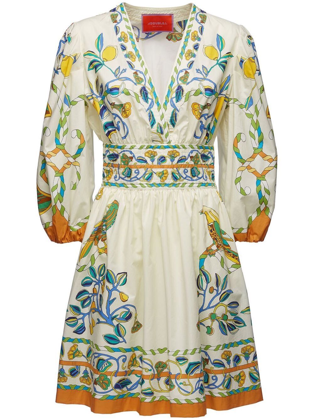 La DoubleJ floral-print short dress - White von La DoubleJ