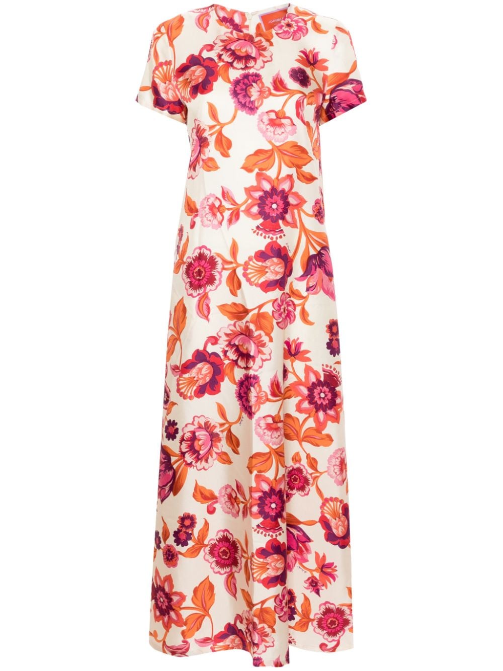 La DoubleJ floral-print silk swing dress - Neutrals von La DoubleJ