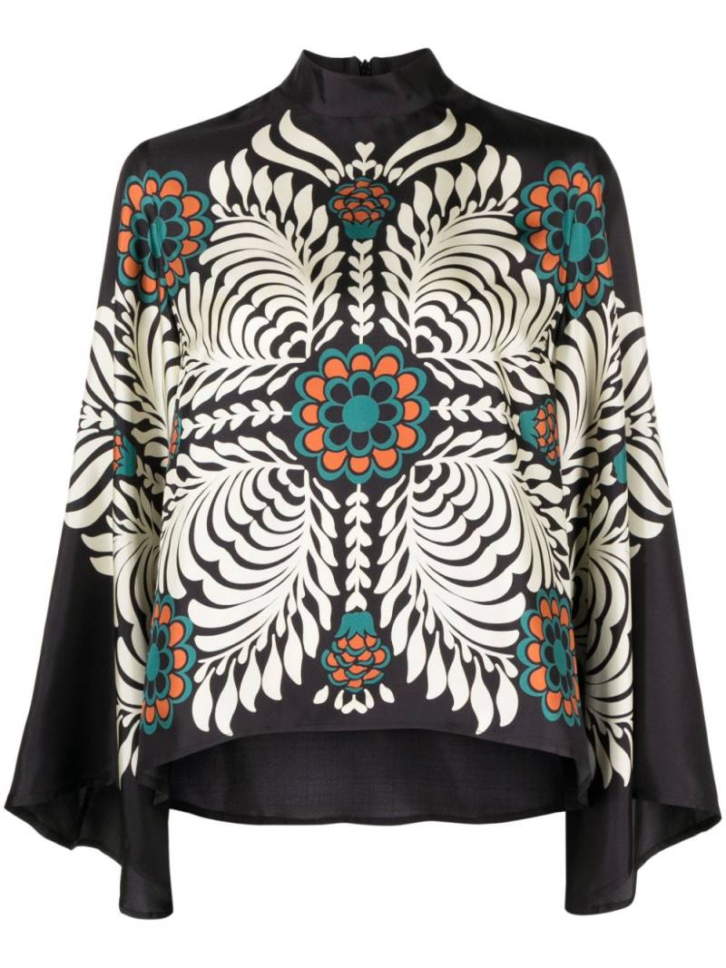 La DoubleJ geometric-print silk blouse - Black von La DoubleJ