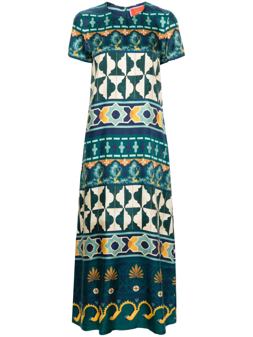 La DoubleJ geometric-print silk swing dress - Green von La DoubleJ