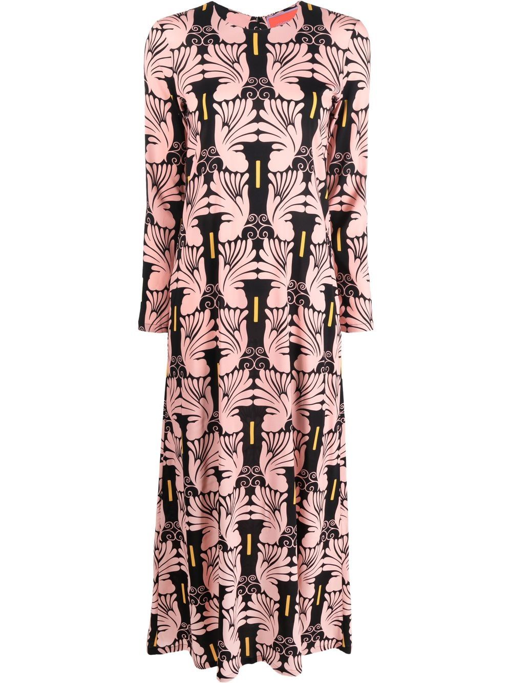 La DoubleJ graphic-print long-sleeved maxi dress - Pink von La DoubleJ