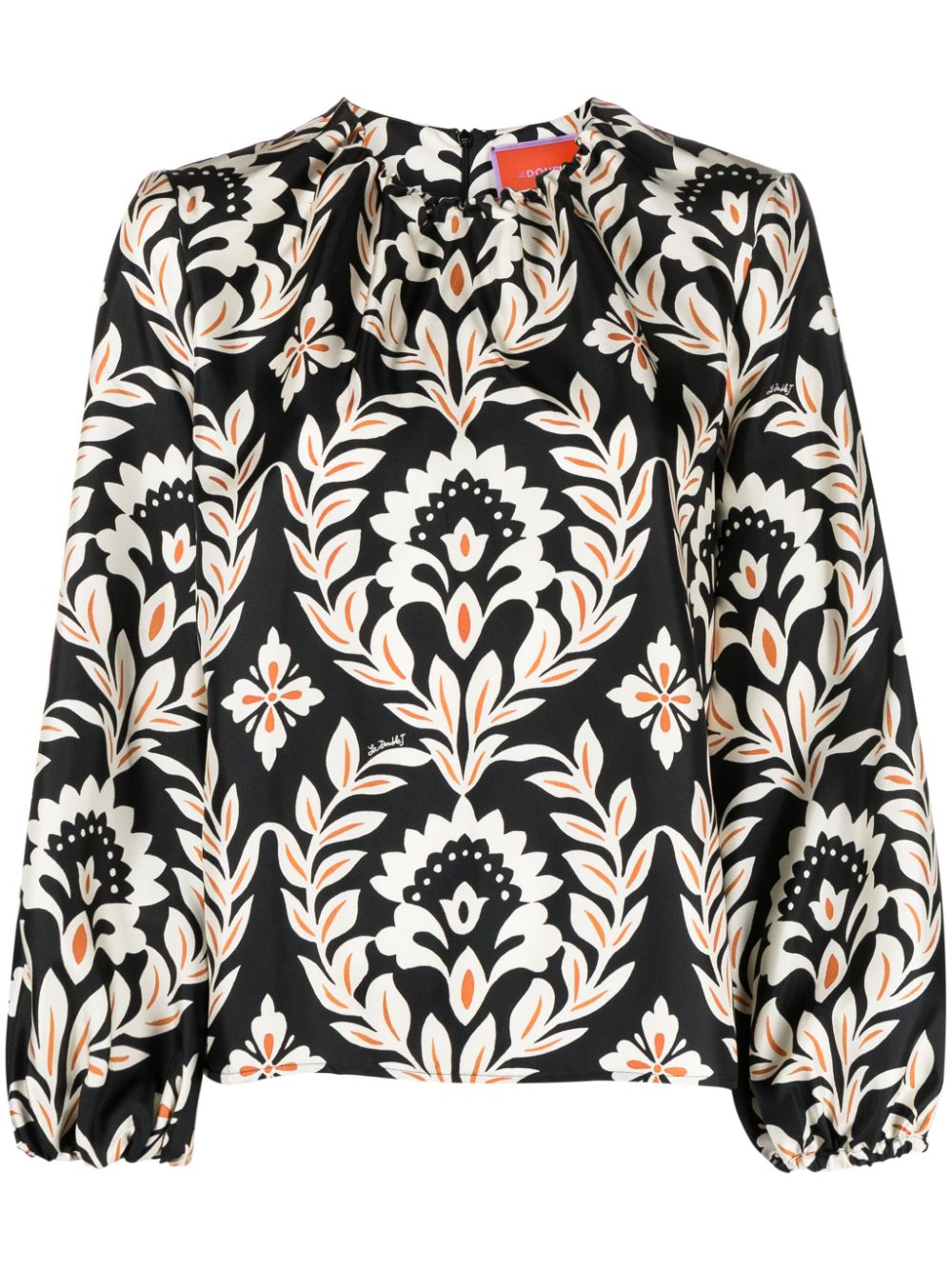 La DoubleJ graphic-print silk blouse - Black von La DoubleJ