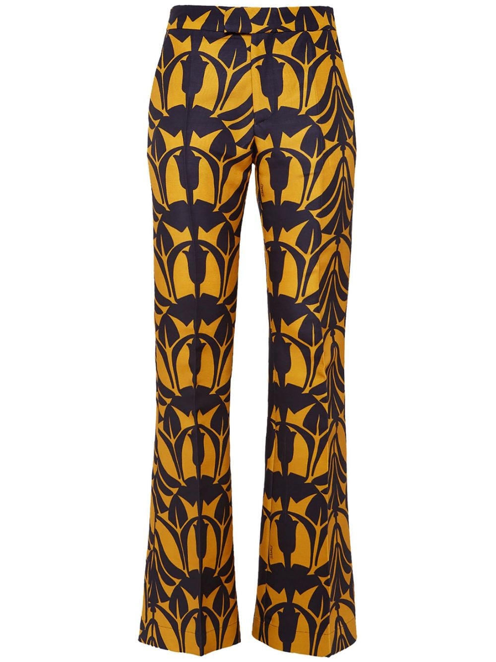 La DoubleJ graphic-print tailored trousers - Yellow von La DoubleJ