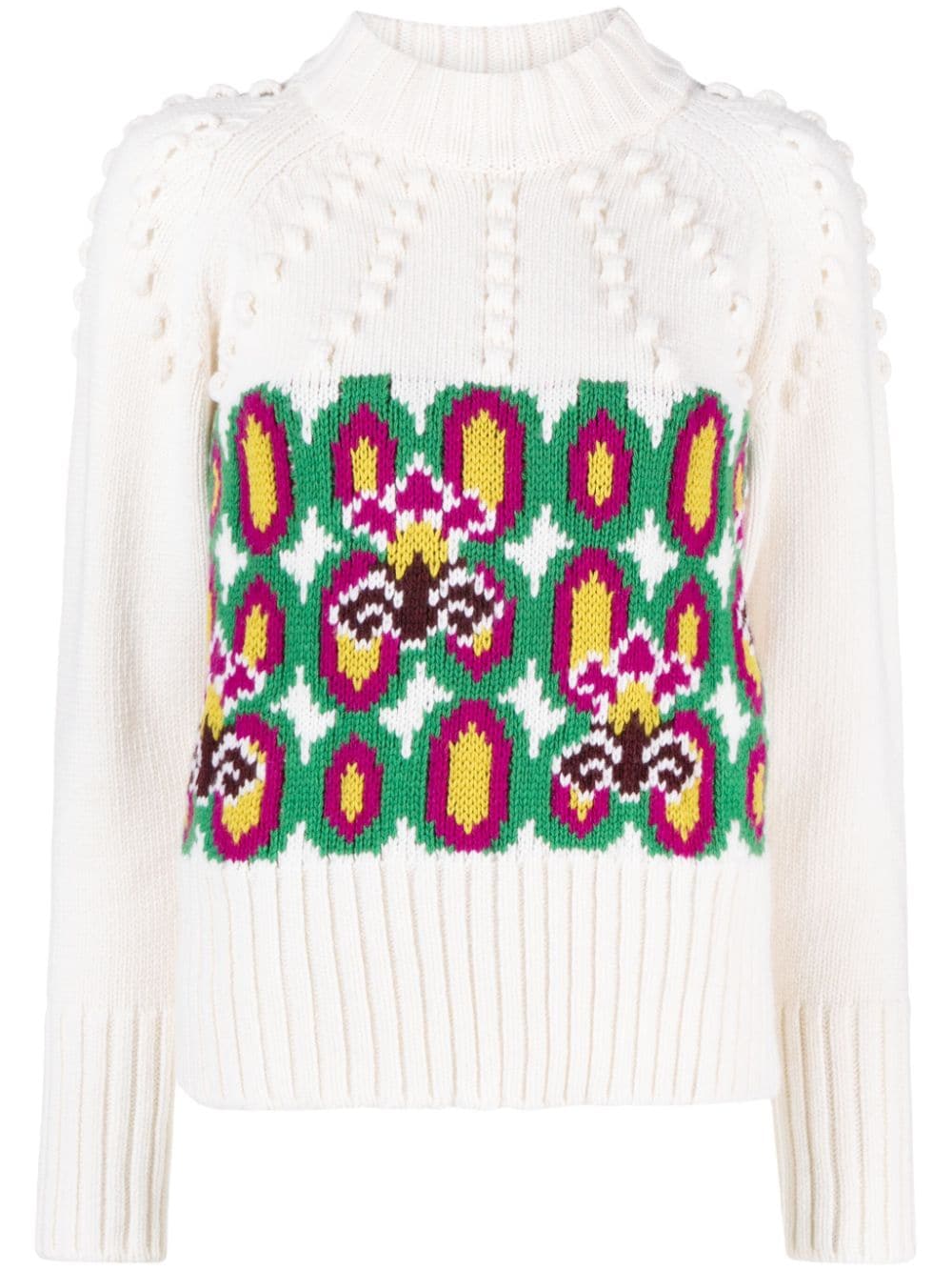 La DoubleJ intarsia-knit virgin wool jumper - White von La DoubleJ