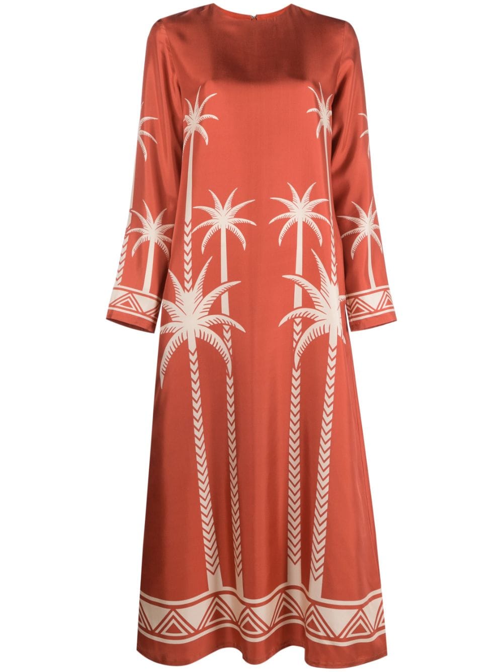 La DoubleJ palm tree-print silk maxi dress - Pink von La DoubleJ