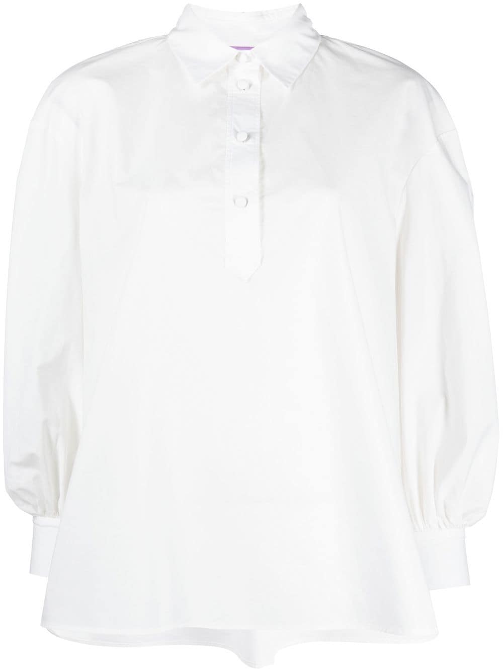 La DoubleJ poet-sleeve poplin blouse - White von La DoubleJ