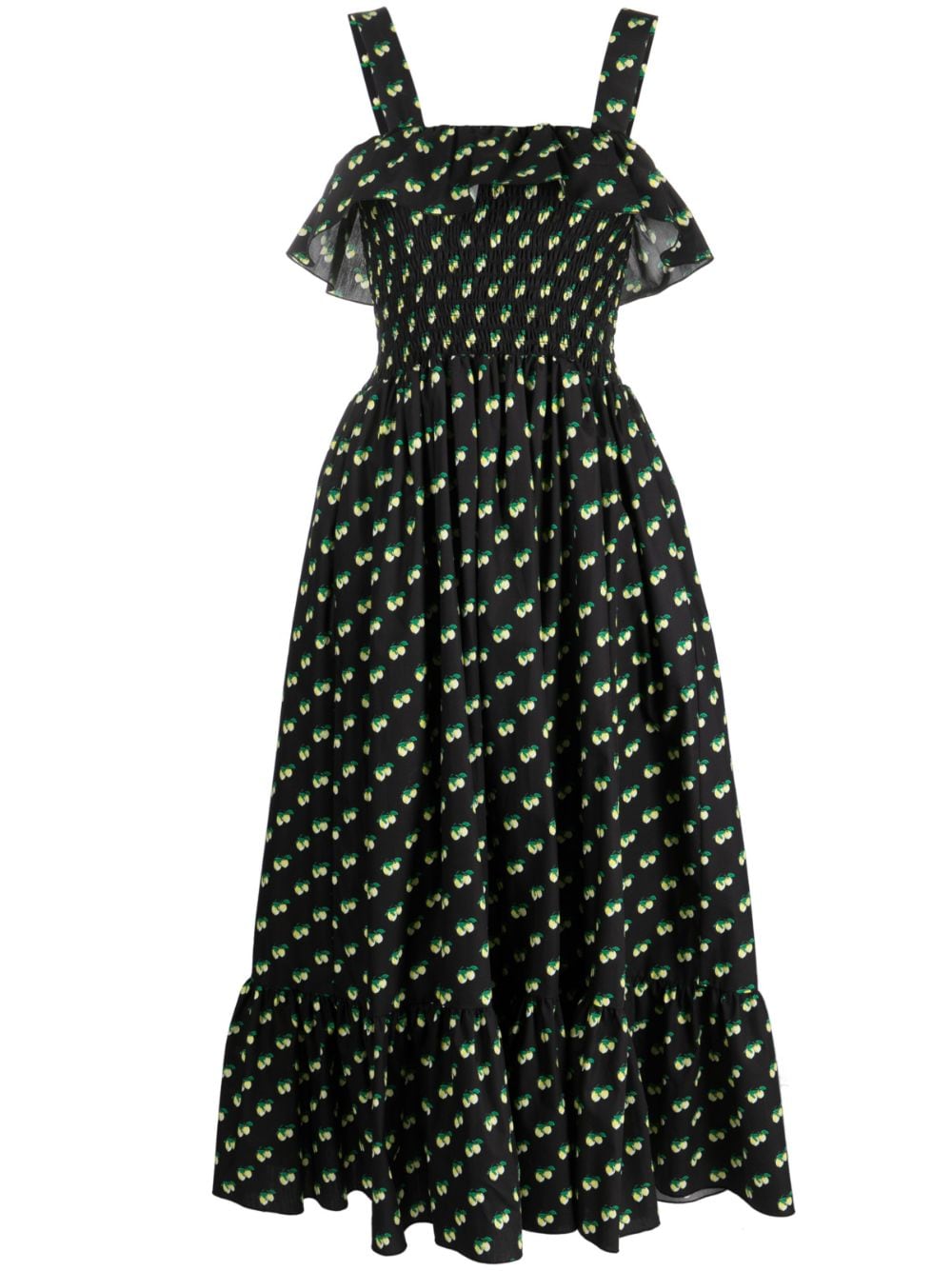 La DoubleJ polka-dot print midi dress - Black von La DoubleJ