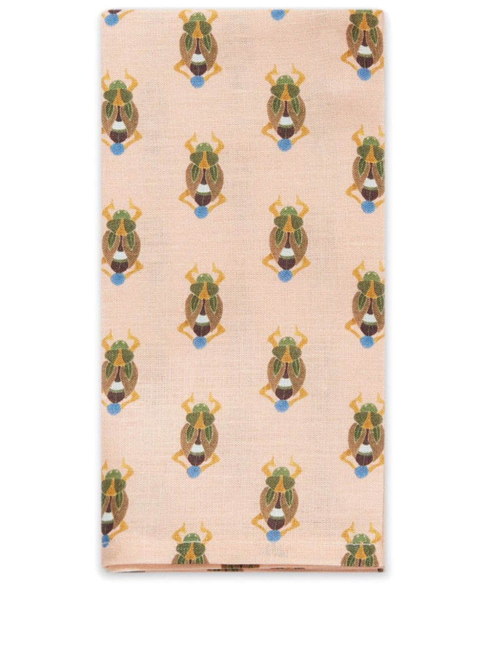 La DoubleJ scarab-print linen napkins (set of 2) - Pink von La DoubleJ