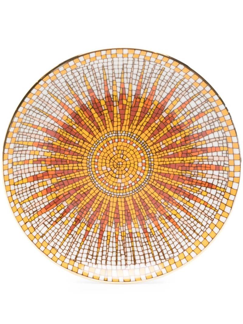 La DoubleJ sun mosaic porcelain plate (13cm) - Orange von La DoubleJ