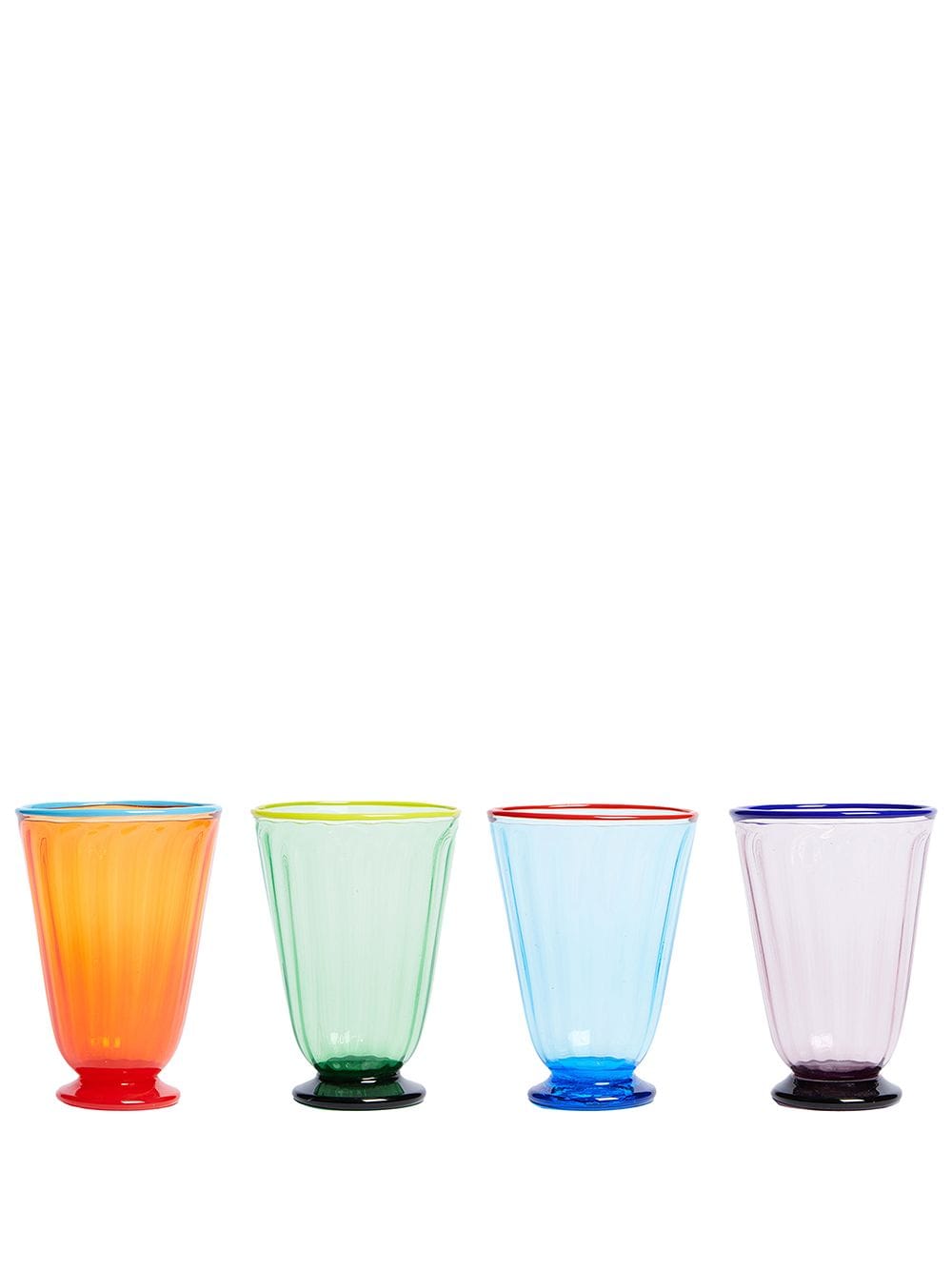 La DoubleJ Rainbow set of 4 glasses - Blue von La DoubleJ