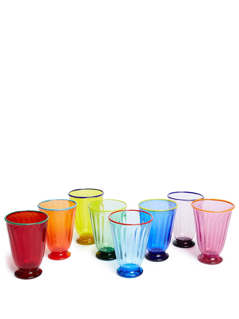 La DoubleJ Rainbow set of 8 glasses - Blue von La DoubleJ