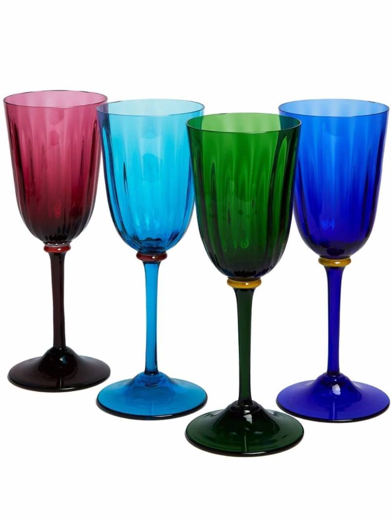 La DoubleJ Rainbow set of 4 wine glasses - Purple von La DoubleJ