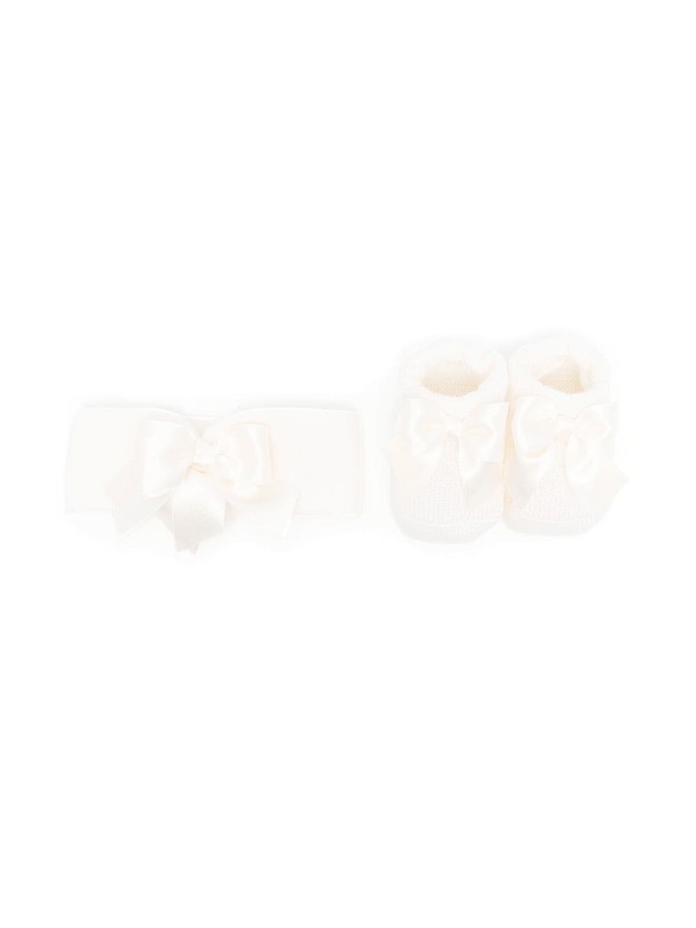 La Perla Kids bow-detail bootie set - Neutrals von La Perla Kids