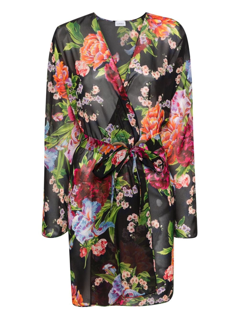 La Perla floral-print beach cover-up - Black von La Perla