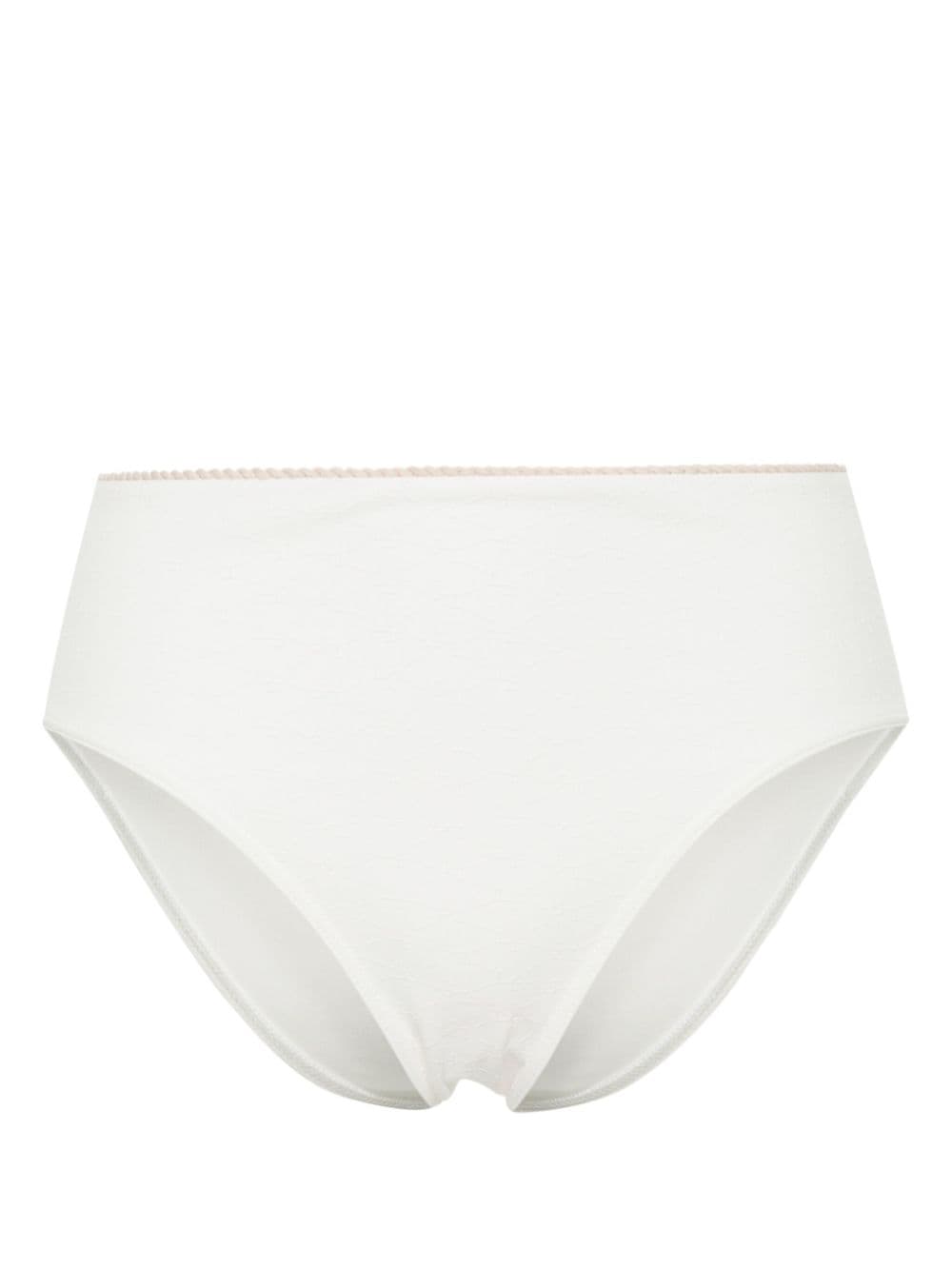 La Perla monogram high-waist bikini bottoms - White von La Perla