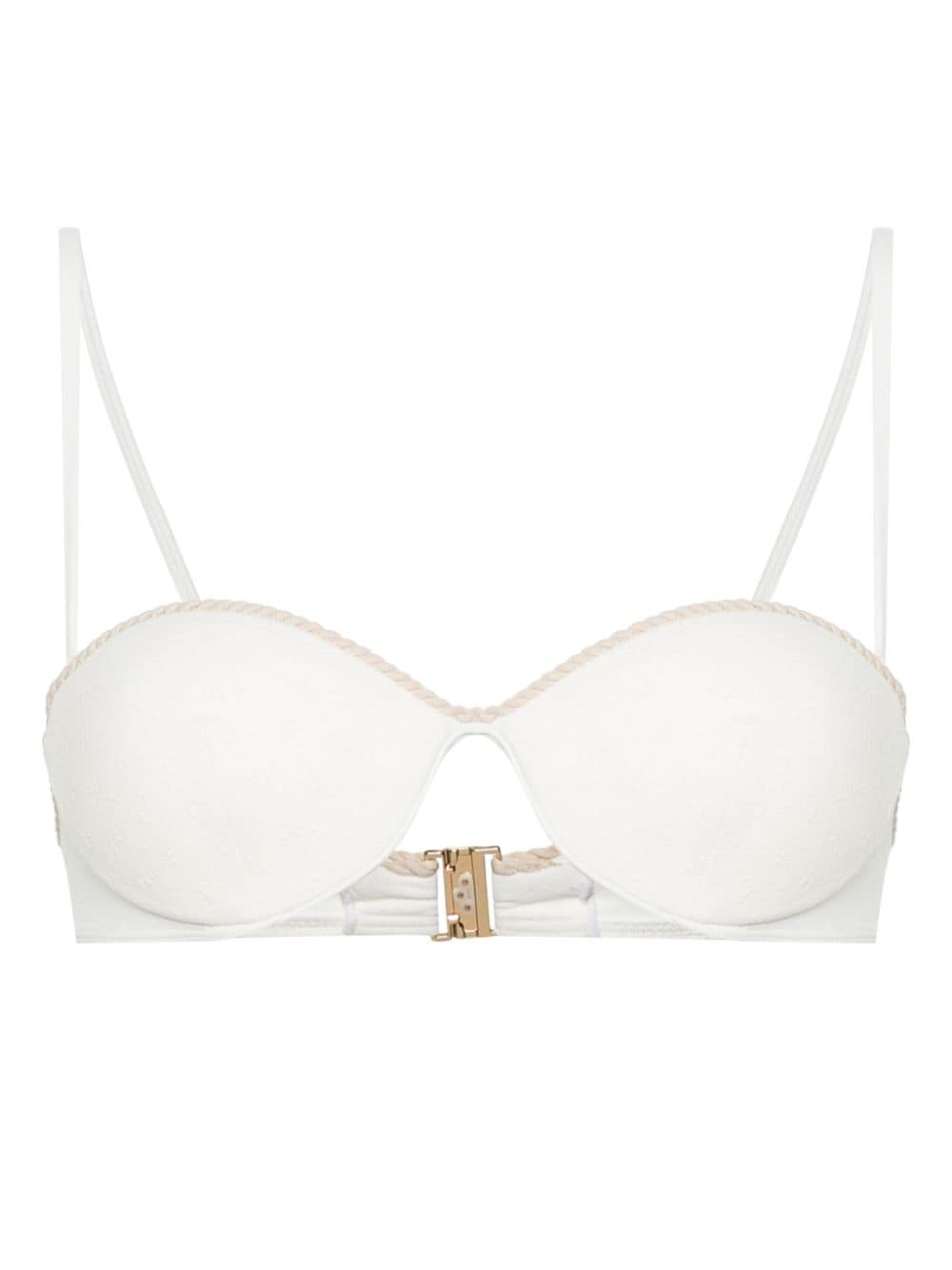 La Perla monogram underwired bikini top - White von La Perla