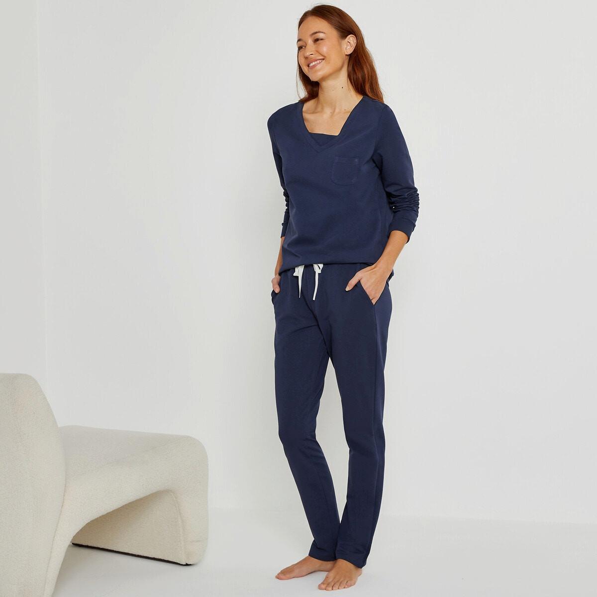 2-teiliger Pyjama Aus Sweatware Damen Blau 46 von La Redoute Collections