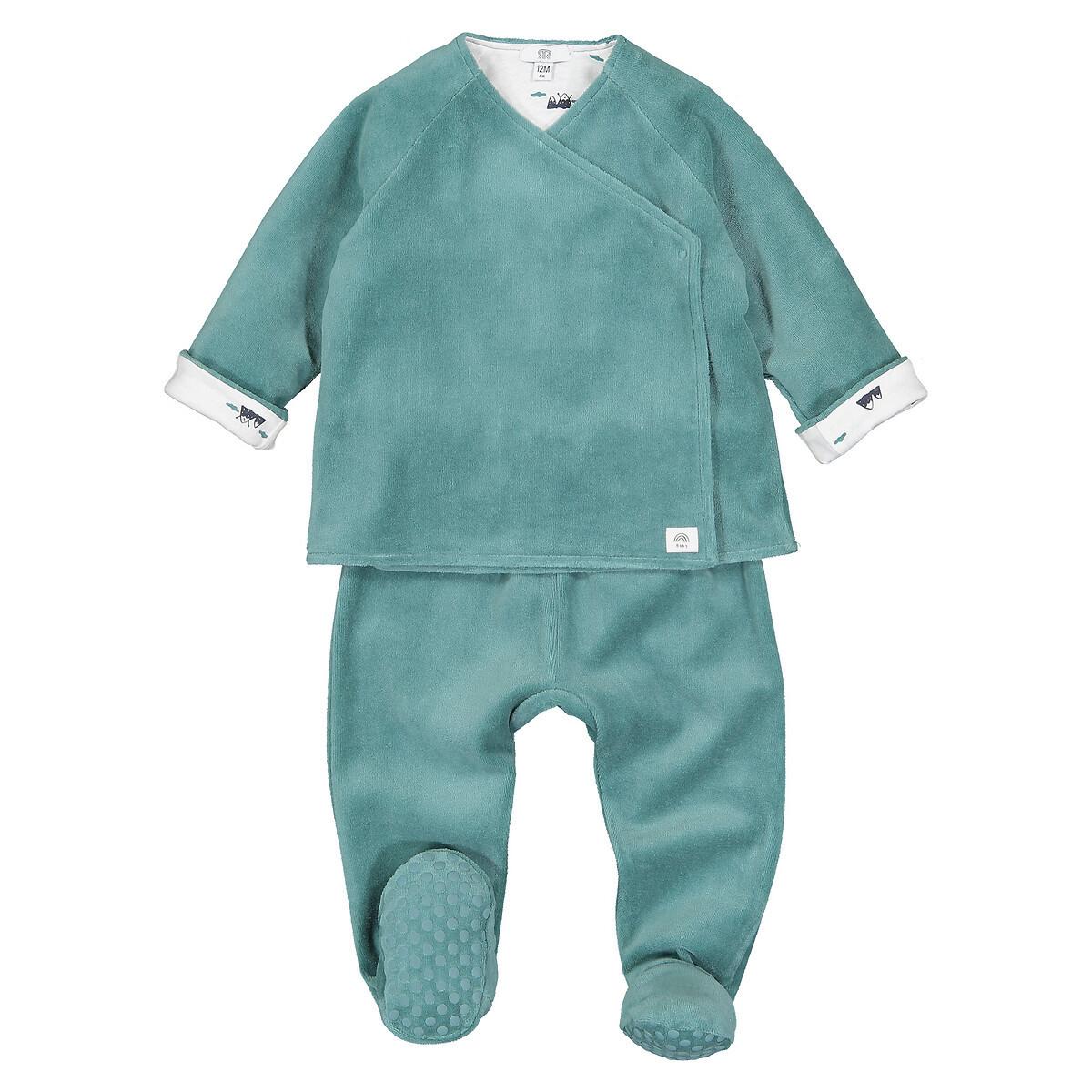 2-teiliges Set Aus Samt Unisex Blau 3 mesi von La Redoute Collections