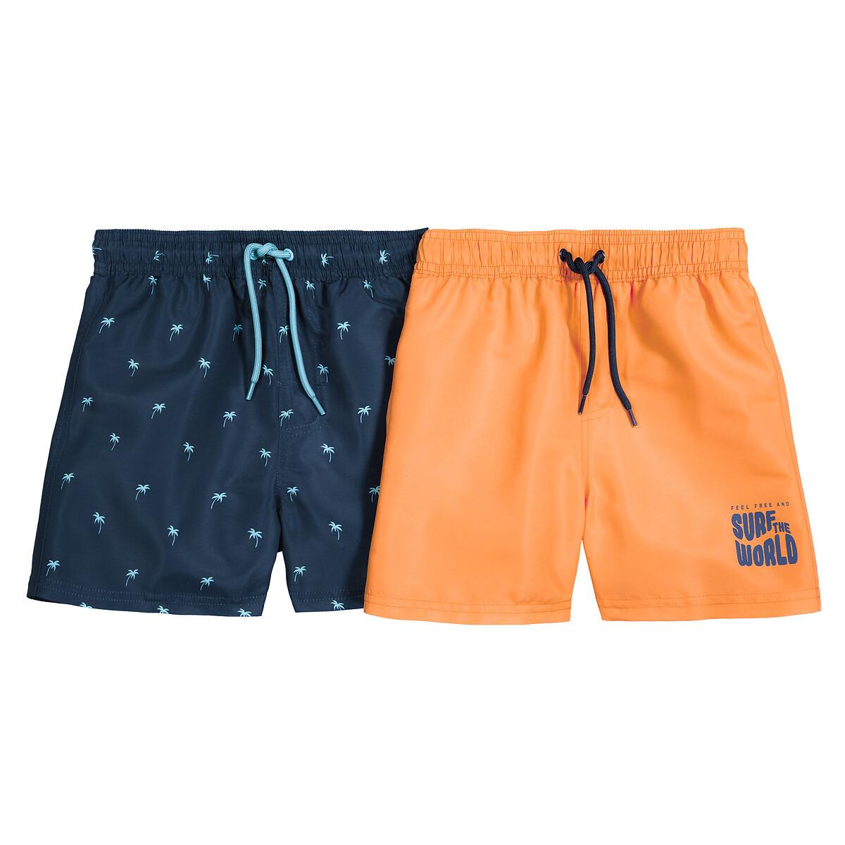 2er-pack Badeshorts Jungen Orange 126 von La Redoute Collections