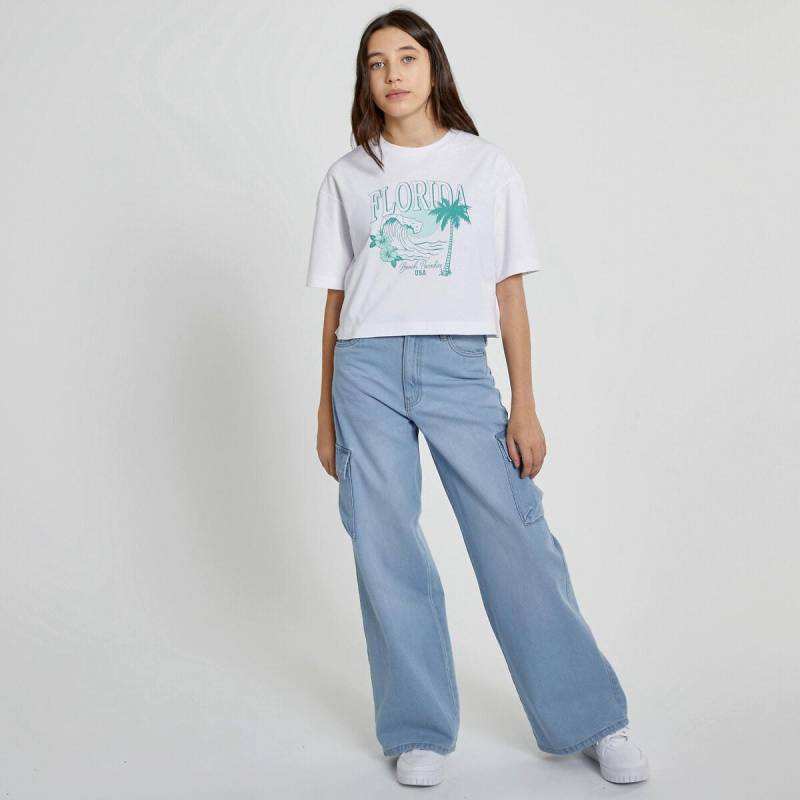 2er-pack Cropped Shirts Mit Sommerlichem Campus-motiv Mädchen  S von La Redoute Collections