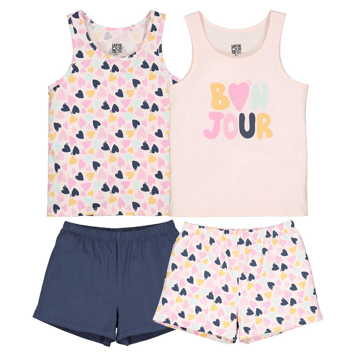 2er-pack Kurzpyjamas Aus Jersey Mädchen Rosa 102 von La Redoute Collections