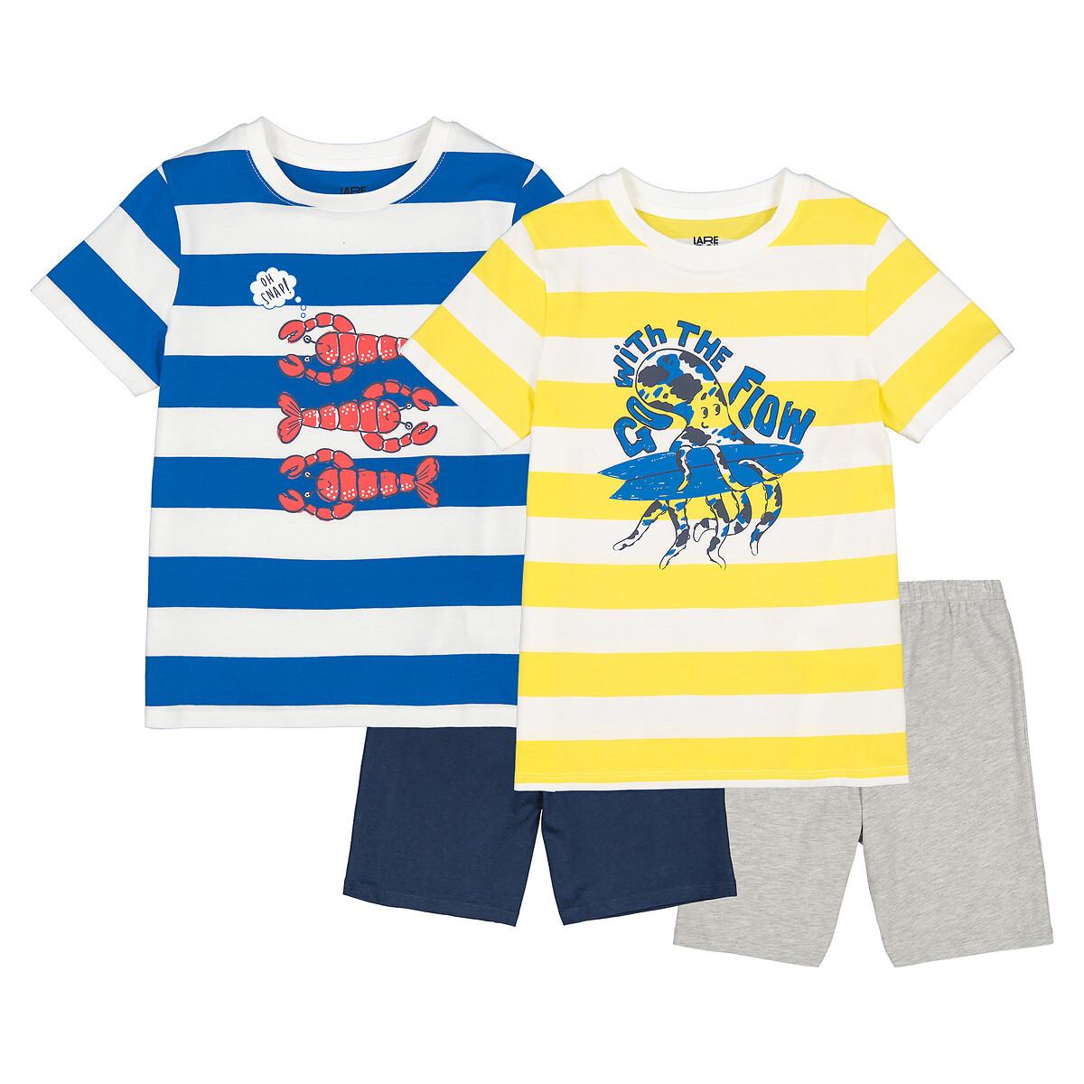 2er-pack Kurzpyjamas Hummer Und Oktopus Jungen Beige 158/164 von La Redoute Collections