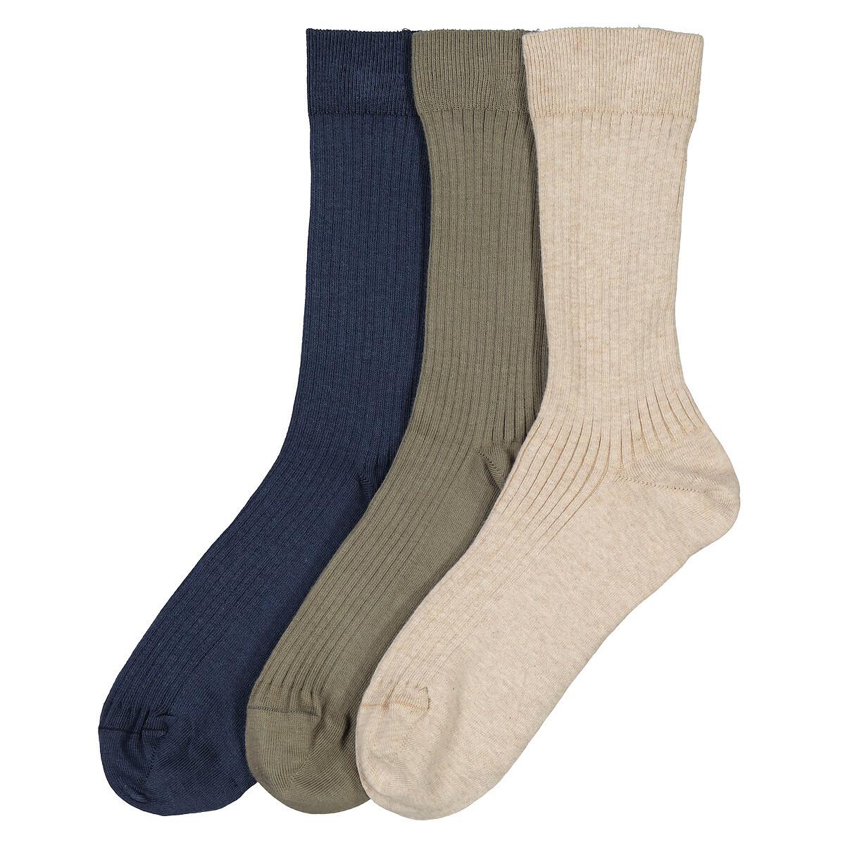 3 Paar Socken Herren Blau 35-38 von La Redoute Collections