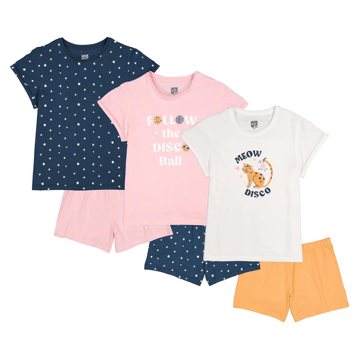 3er-pack Kurzpyjamas Mädchen Blau 102 von La Redoute Collections