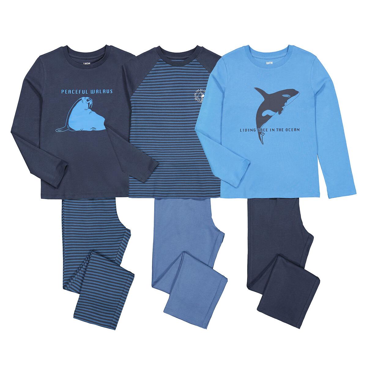 3er-pack Pyjamas Mit Orka Jungen Blau 134/140 von La Redoute Collections