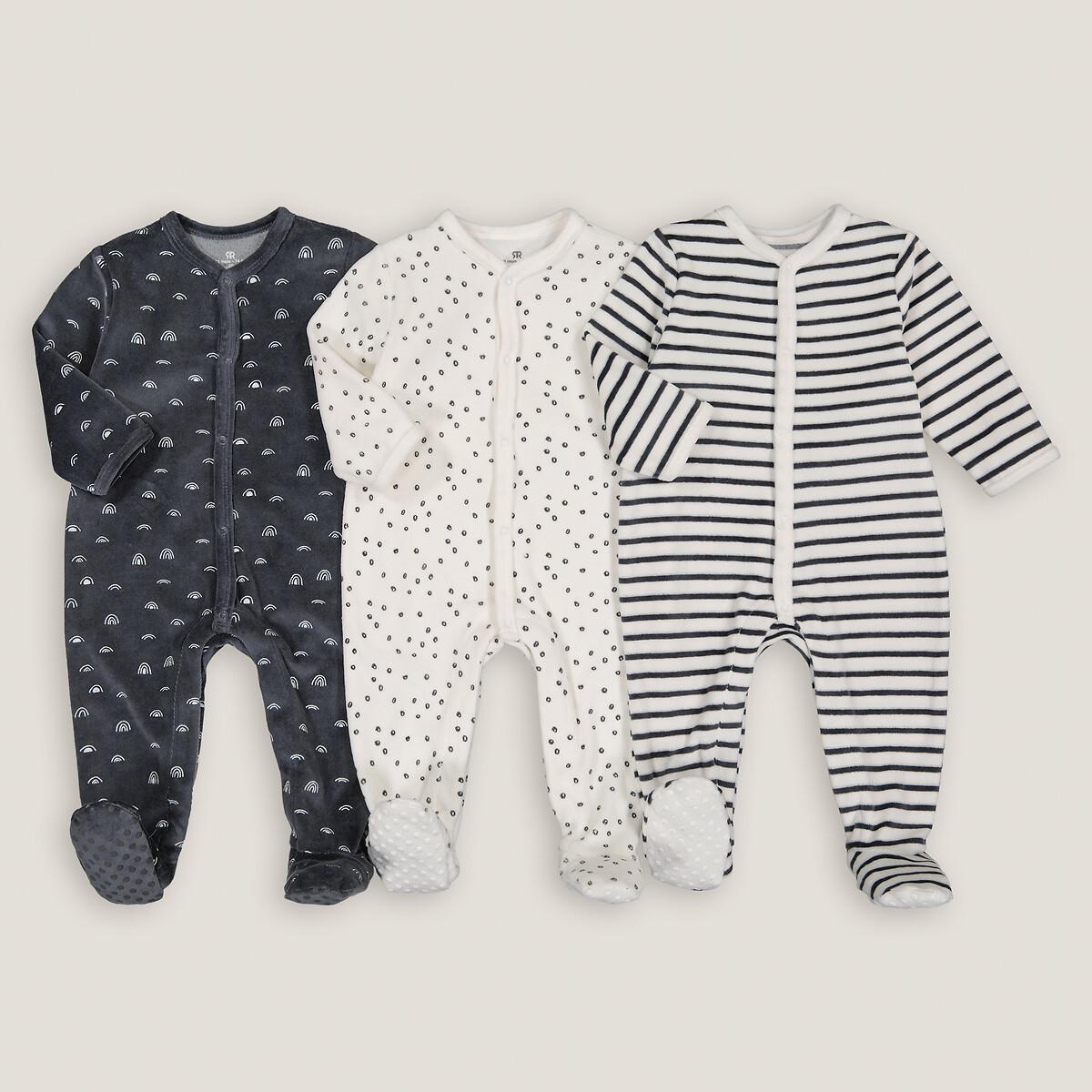 3er-pack Strampler Aus Samt Unisex Beige 0-3M von La Redoute Collections