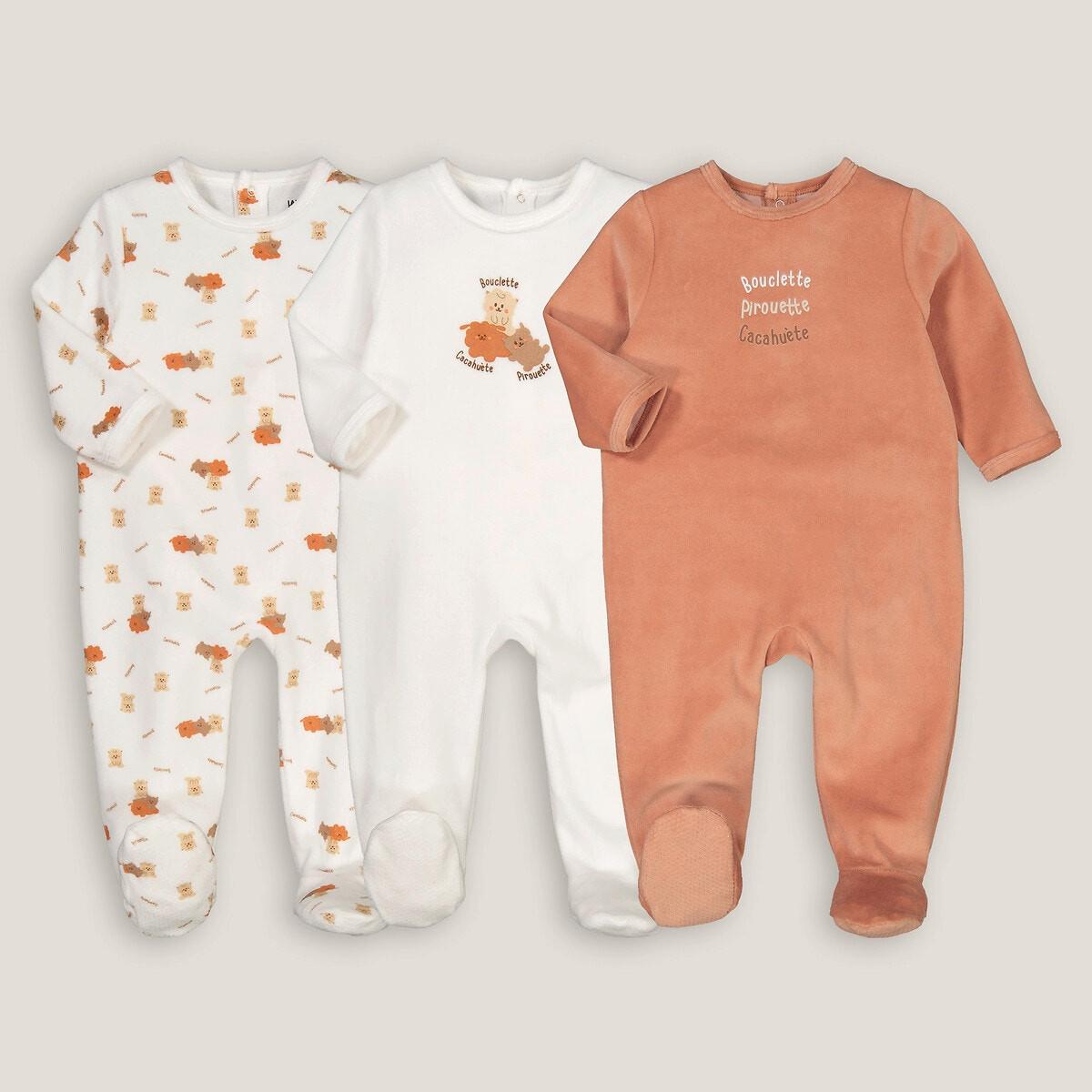 3er-pack Strampler Aus Samt Unisex Orange 86 von La Redoute Collections