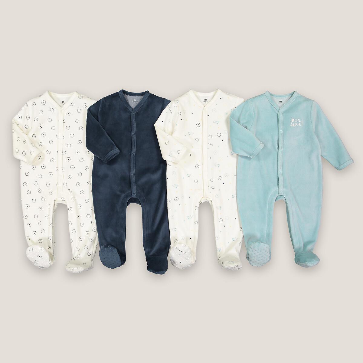 4er-pack Strampler Aus Samt Unisex Beige 0-3M von La Redoute Collections